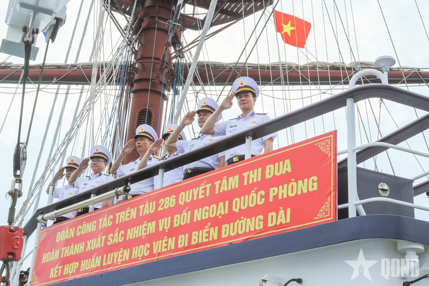 Sailing Ship 286-Le Quy Don departs for activities in Thailand, Cambodia